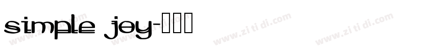 simple joy字体转换